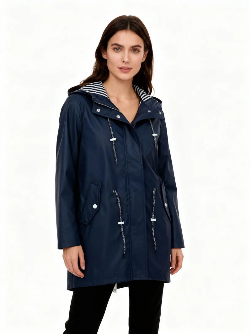 Cappotto impermeabile con cappuccio | Cappotto da donna per la mezza stagione