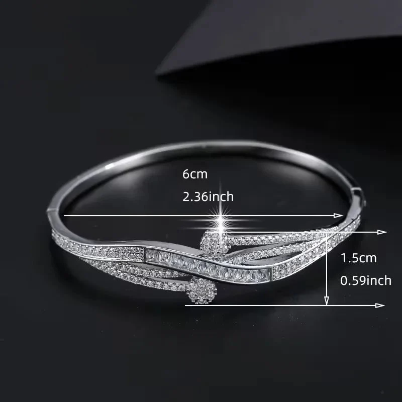 Olivia | Bracciale da donna con accenti di zirconi color argento