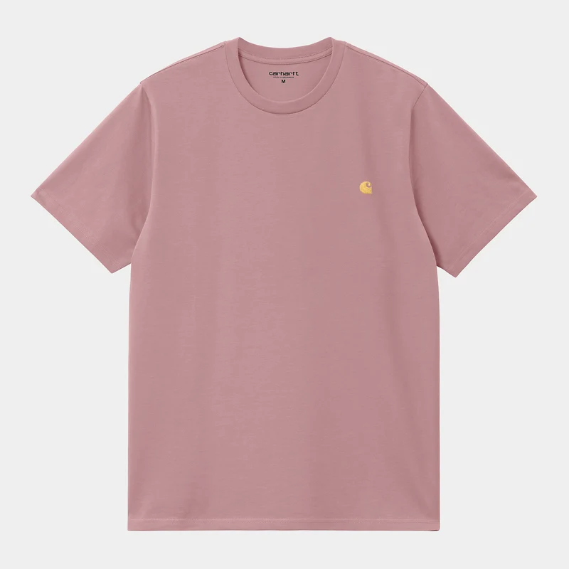 Carhartt WIP Herren Chase Kurzarm-T-Shirt – Glassy Pink