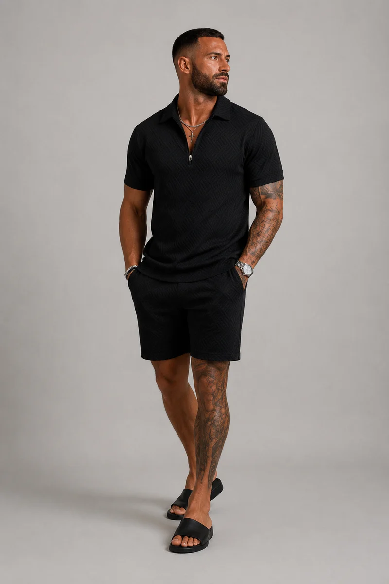Set estivo leggero da uomo | Camicie casual e pantaloncini