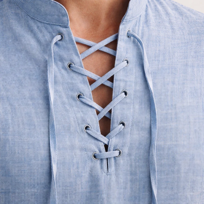 Driftlace | Camicia da uomo con scollo a V e maniche a tre quarti
