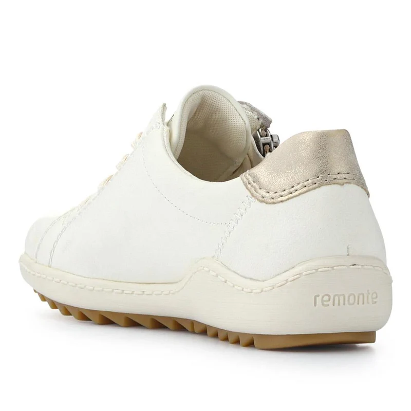 Leather Lace-Up Trainers - DRS41503 / 326 857 - Cream
