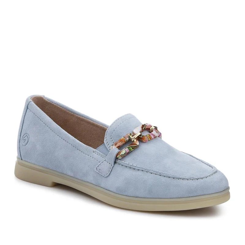 Casual Leather Heeled Loafers - DRS41502 / 326 856