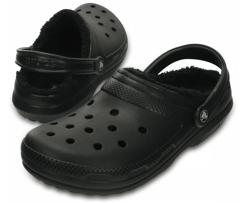 Crocs Unisex-Klassiker Lined Clog - Schwarz
