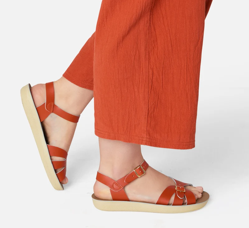 Salt Water Sandals Damen-Boardwalk-Sandale – Paprika
