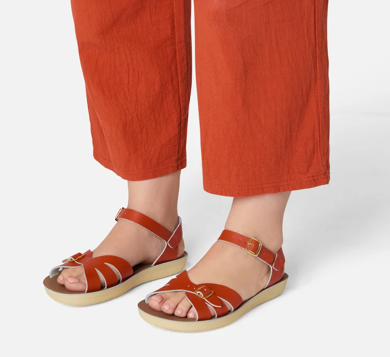 Salt Water Sandals Damen-Boardwalk-Sandale – Paprika