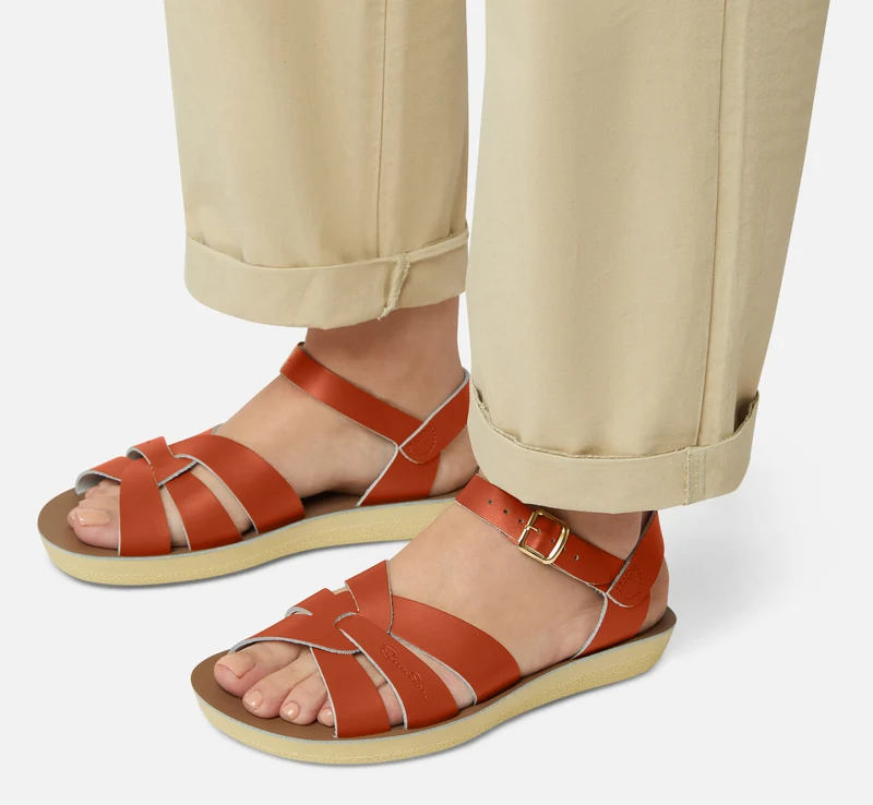 Salt Water Sandals Damen-Boardwalk-Sandale – Paprika