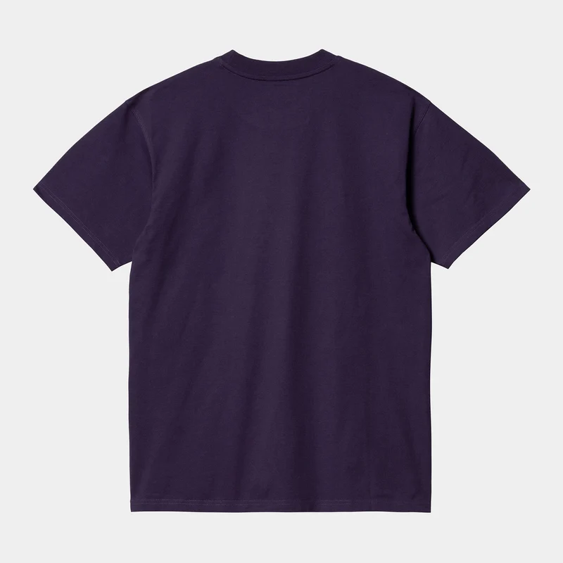 Carhartt WIP Herren Kurzarm American Script T-Shirt - Cassis