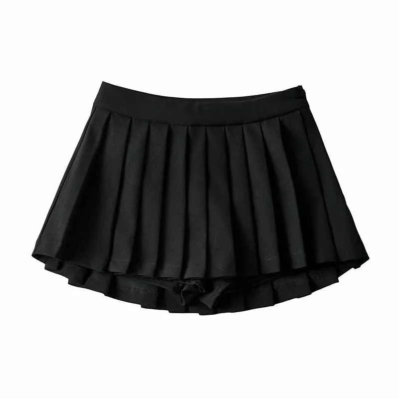 Gonna plissettata vintage bianca | Gonna estiva a vita alta per donna