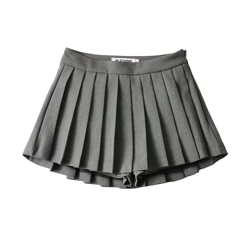 Gonna plissettata vintage bianca | Gonna estiva a vita alta per donna