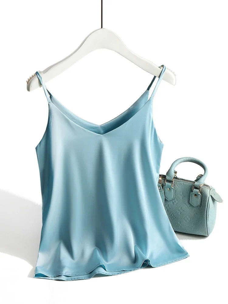 Top con spalline sottili | Top in raso da donna