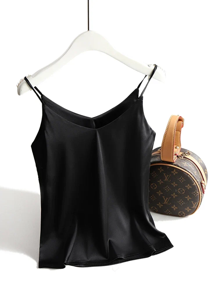Top con spalline sottili | Top in raso da donna