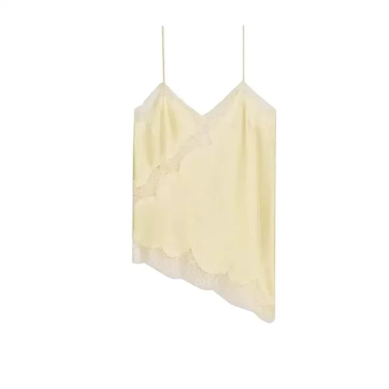 Top slip asimmetrico nero | Camisole da donna