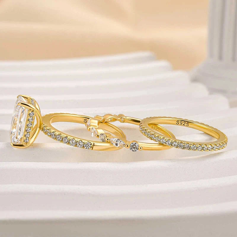 Elysia | Set di 3 anelli con pietre di zircone