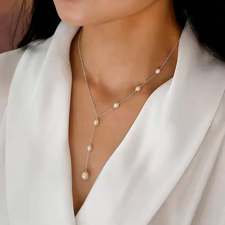 Orecchini vintage con perle e pendente a goccia | Gioiello elegante