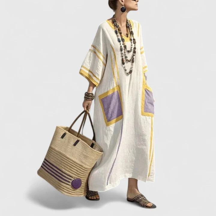 Galiana | Damen Midikleid mit Taschen und leichtem Stoff