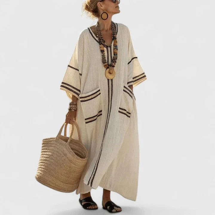 Galiana | Damen Midikleid mit Taschen und leichtem Stoff