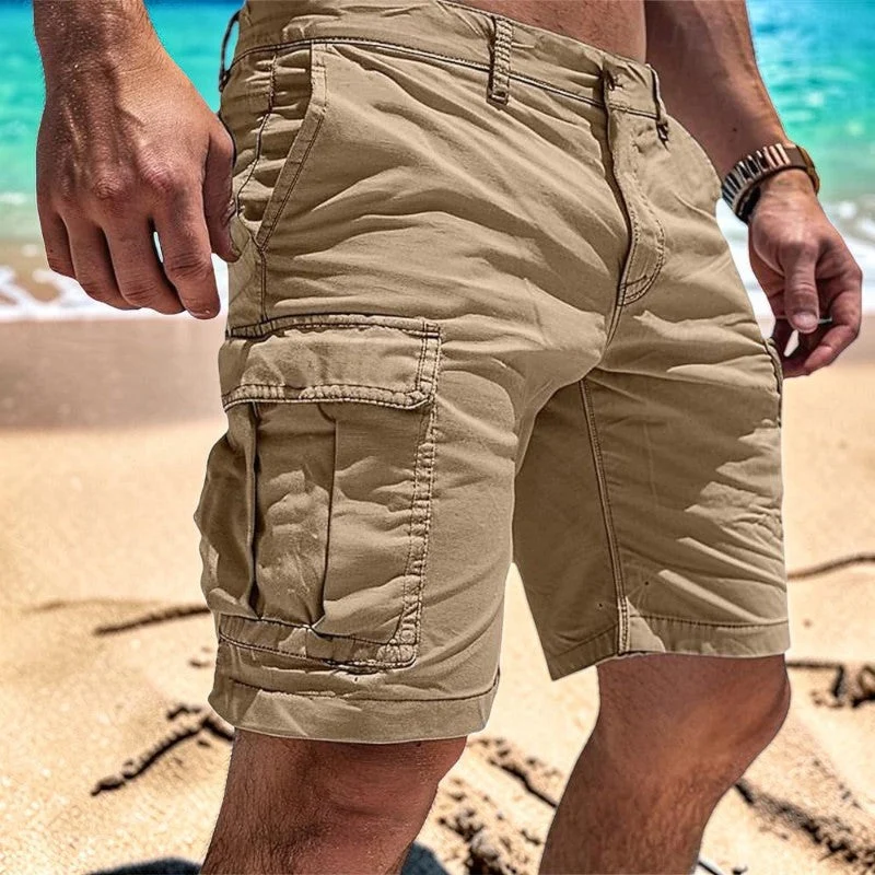 Pantaloncini utility da uomo al ginocchio con tasche