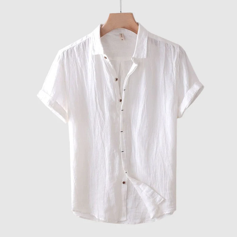 Camicia di lino Bologna | Camicie da uomo a maniche corte