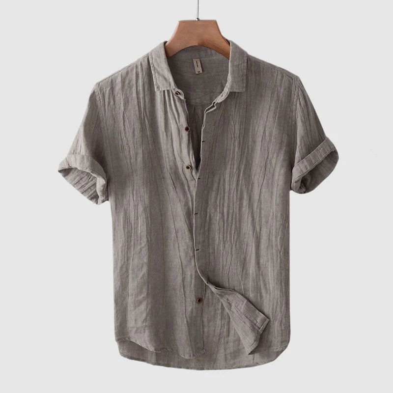 Camicia di lino Bologna | Camicie da uomo a maniche corte