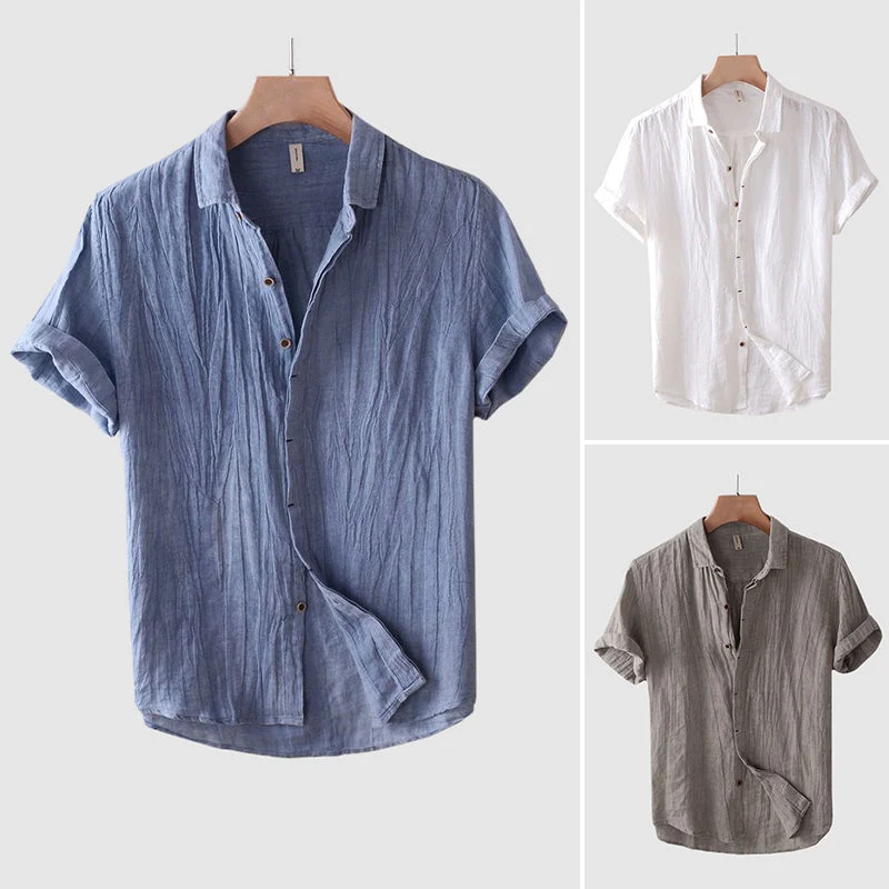 Camicia di lino Bologna | Camicie da uomo a maniche corte