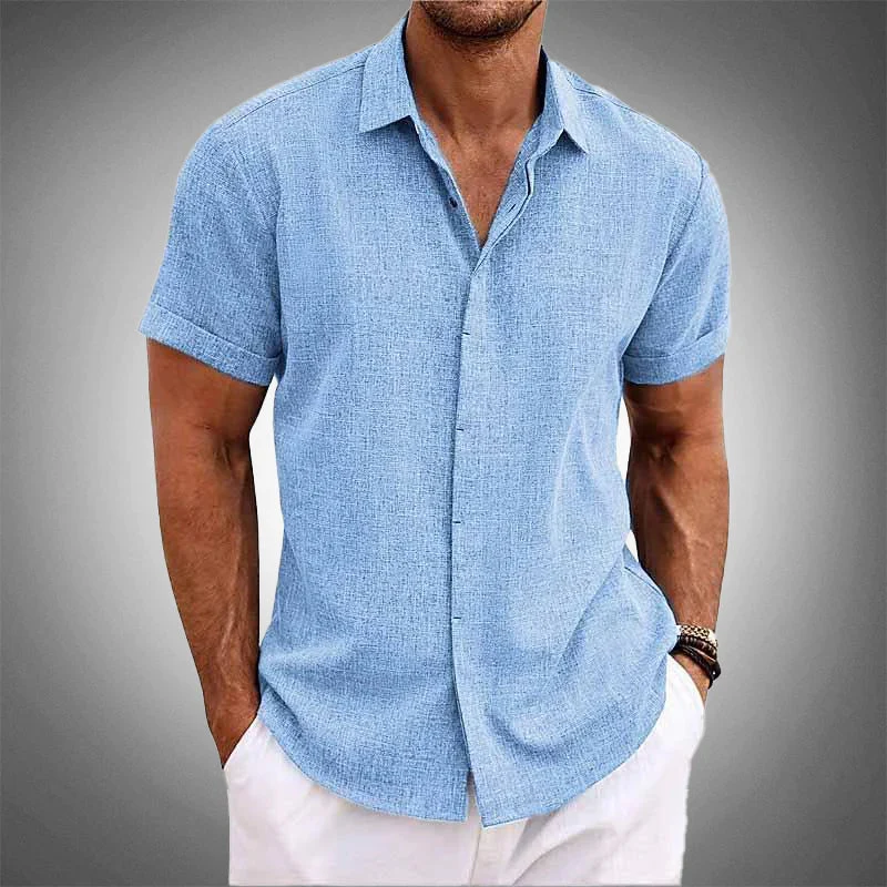 Camicia di lino tropicale | Camicie da uomo a maniche corte