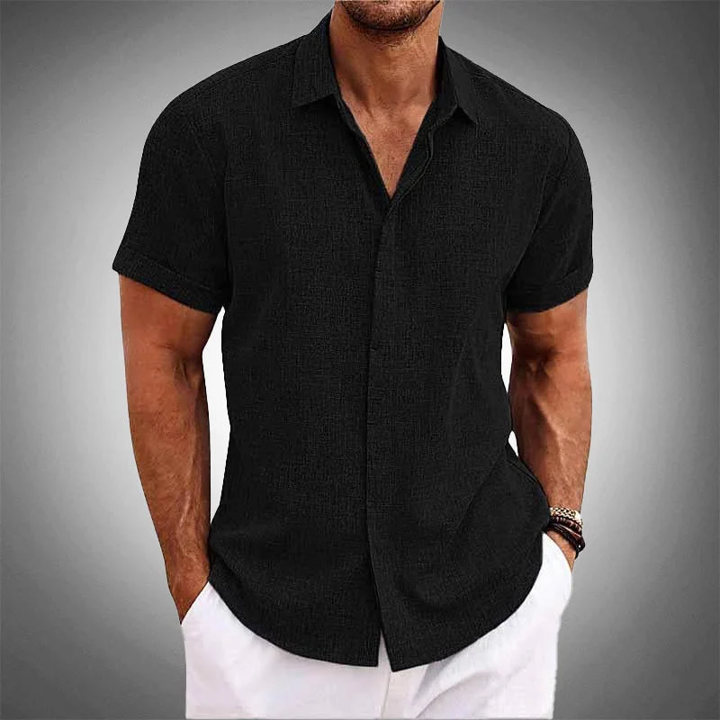 Camicia di lino tropicale | Camicie da uomo a maniche corte