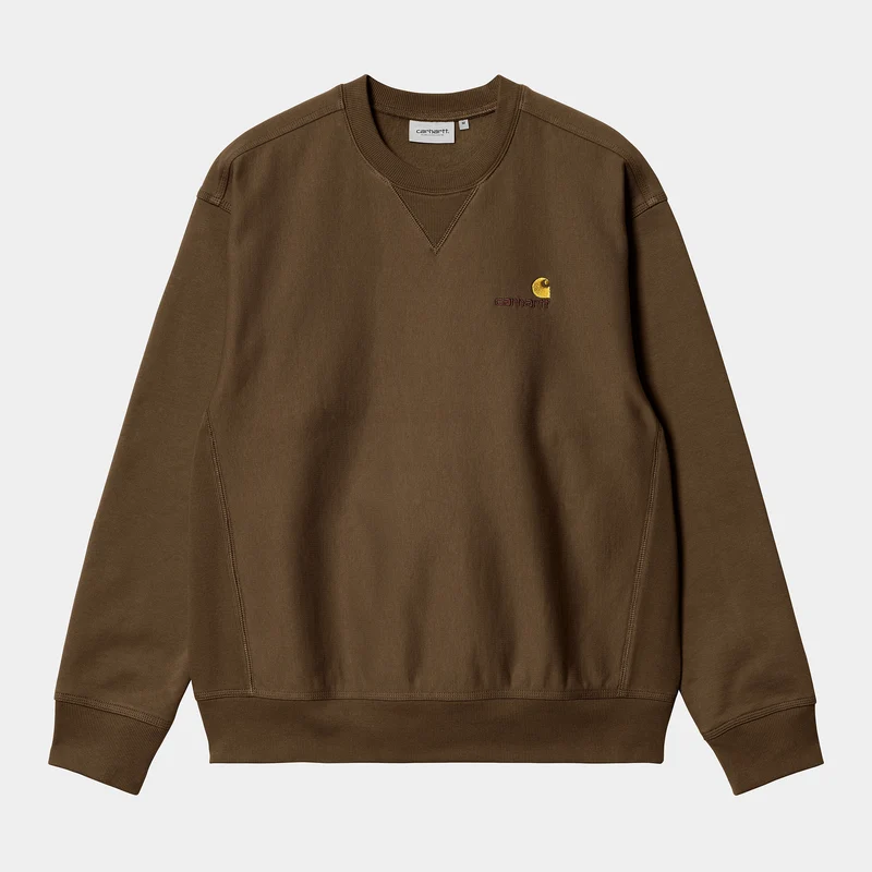 Carhartt WIP Herren American Script Sweatshirt - Holzfäller