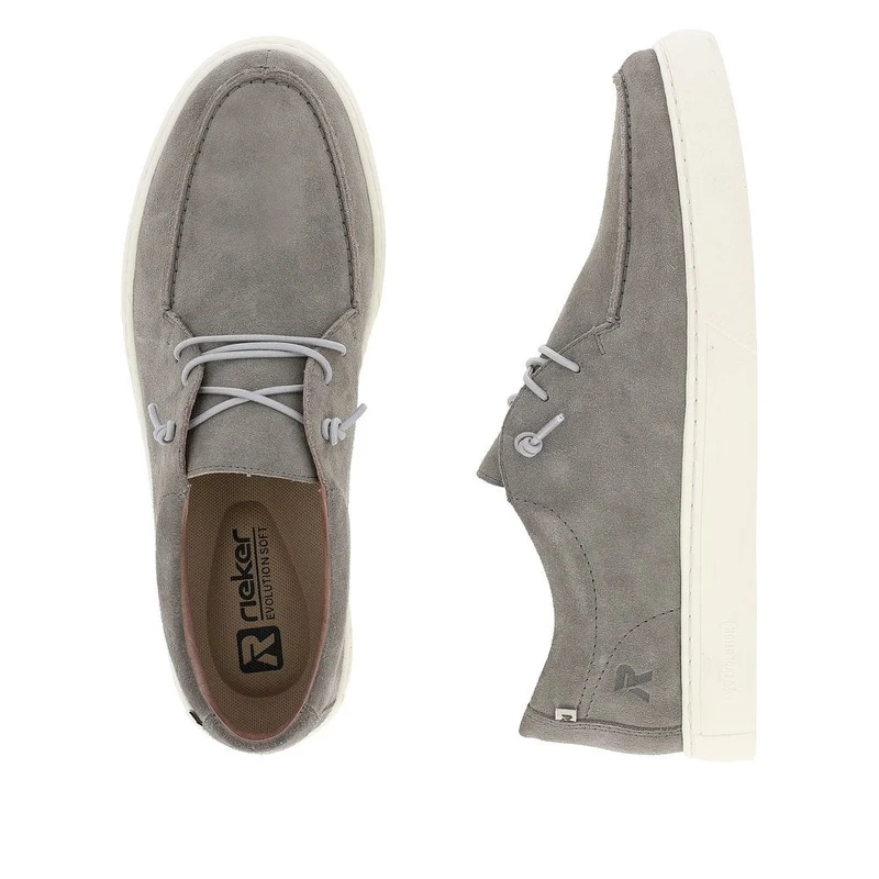 Rieker Herren Evolution Slip-On-Wildleder-Pantoletten – Grau