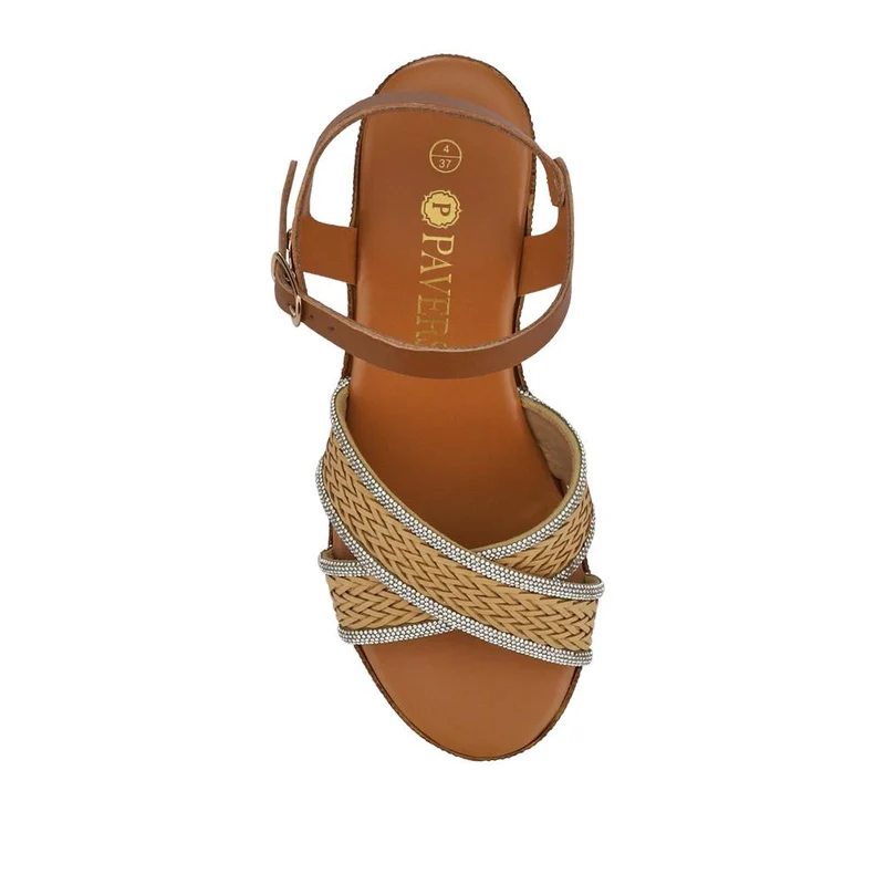 Buckle-Fastening Wedge Espadrilles - CLUBS41000 / 326 850 - Beige