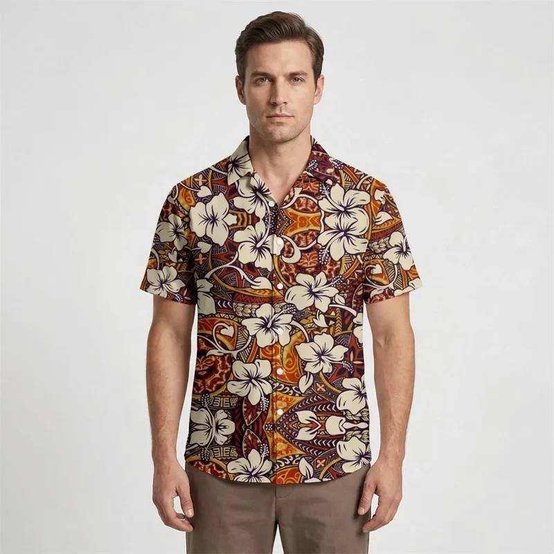 Leoprino | Camicia da uomo a maniche corte con motivo leopardato