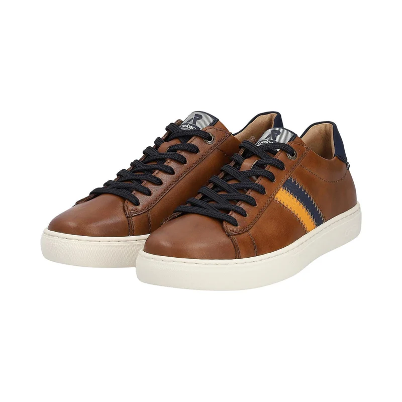 Rieker Lässige Herren-Ledersneaker – Braun