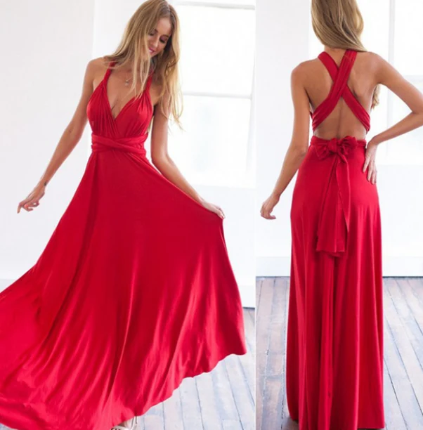Vielseitiges Wickelkleid Multiway Design | Damenkleid