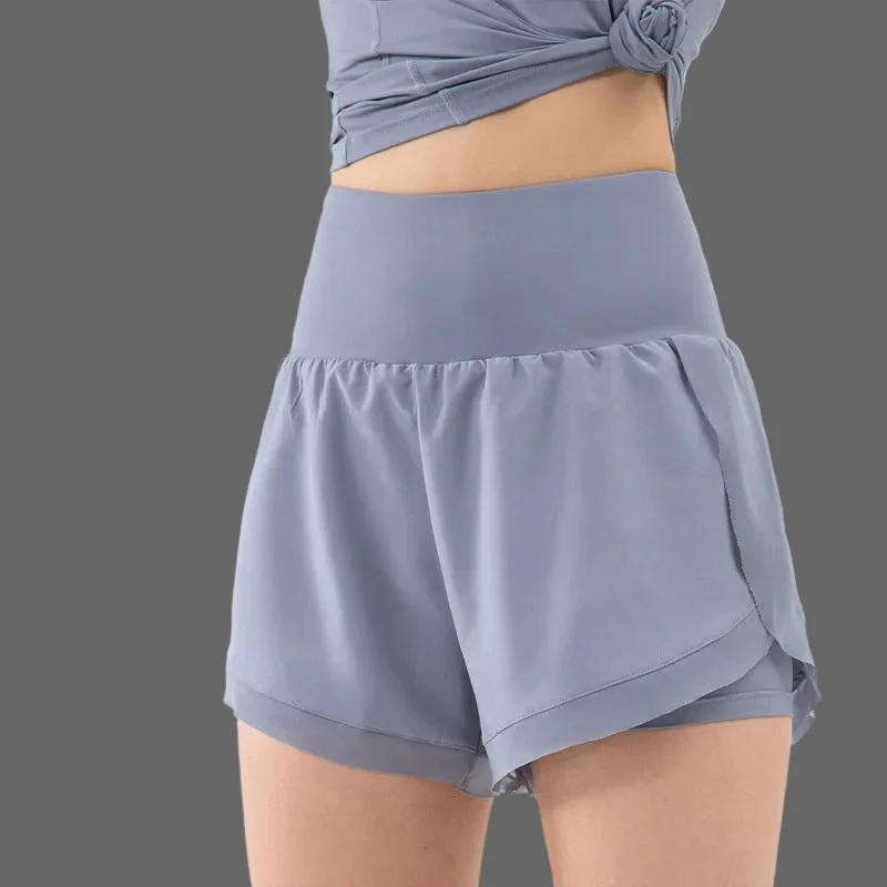 Elvira 2-in-1 Sportshorts | Hohe Taille Damen Fitness Shorts