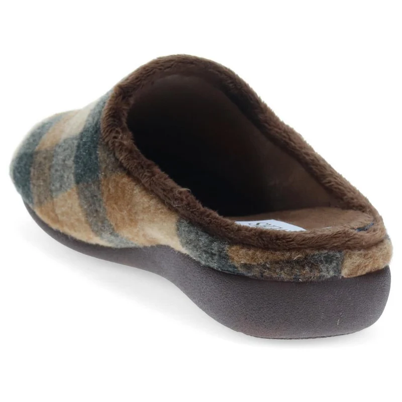 Warm-Lined Mule Slippers - BONAD40007 / 326 289 - Brown