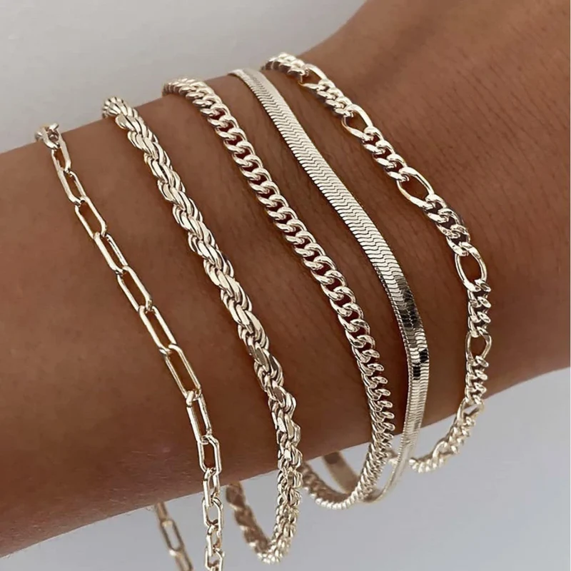 Ellen | Set di bracciali d'oro elegante e senza tempo per donna