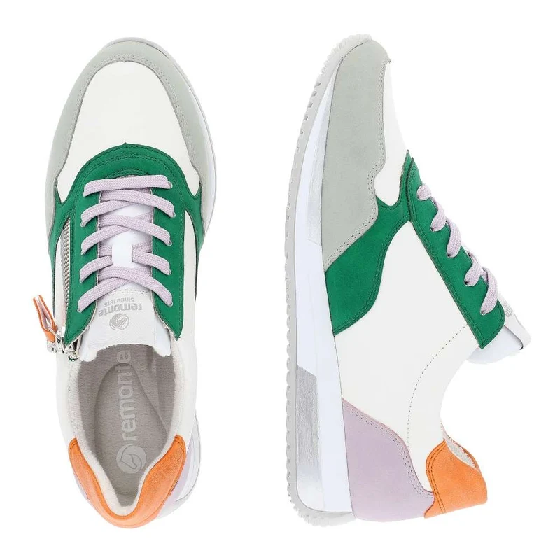 Remonte Modische Damen-Ledersneaker – Weiß