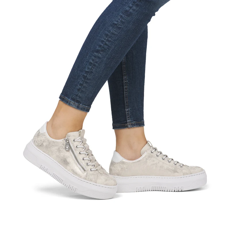 Rieker Plateau-Sneaker für Damen – Metallic