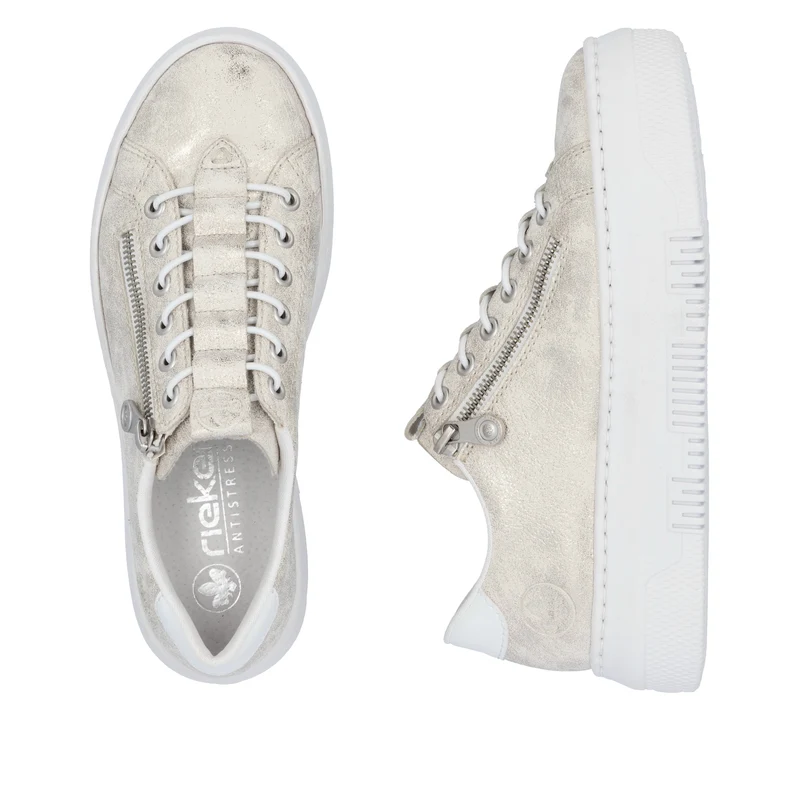 Rieker Plateau-Sneaker für Damen – Metallic