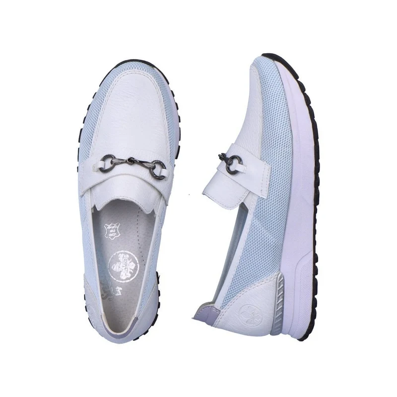 Rieker Modischer Loafer für Damen – Hellblau