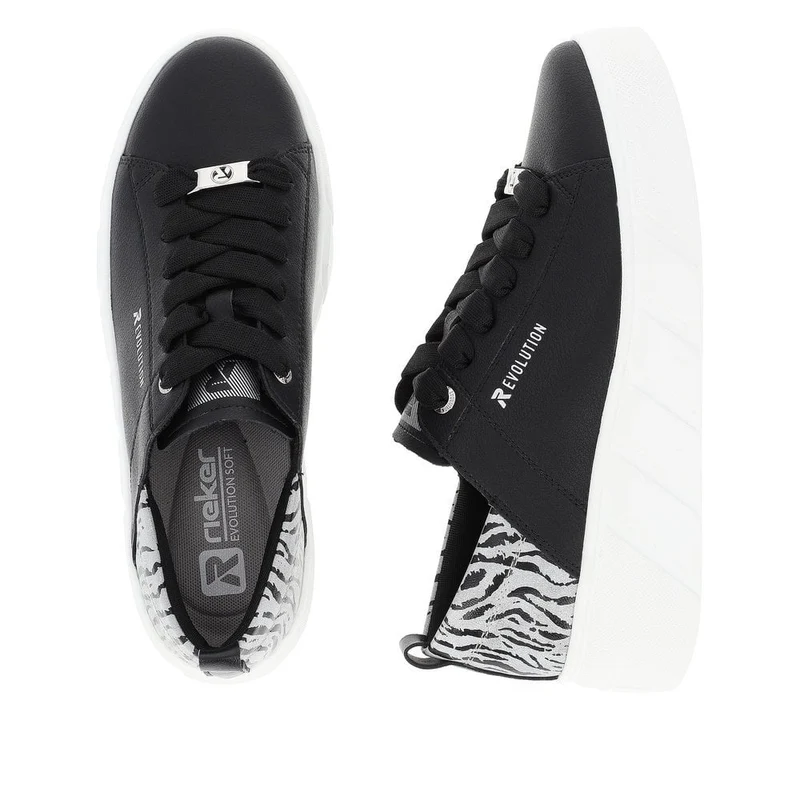 Rieker Womens Evolution Fashion Trainer - Schwarz