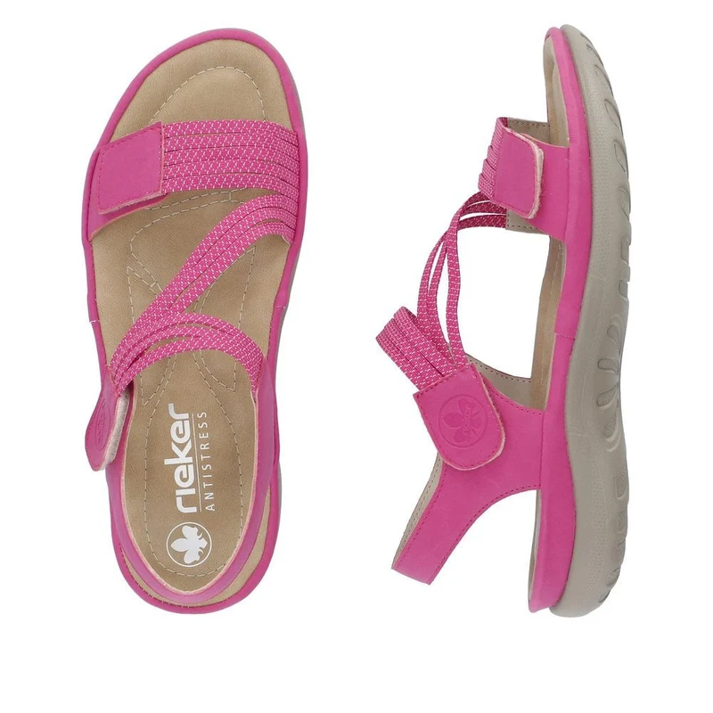 Rieker Damenmode-Sandale – Rosa