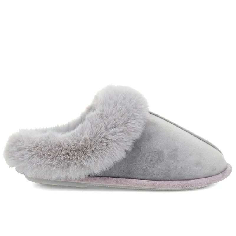 Memory Foam Mule Slippers - QING40036 / 326 295 - Grey