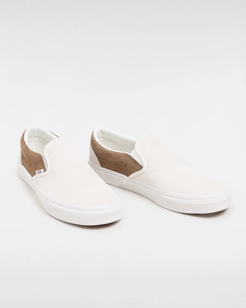 VANS Klassische Unisex-Slip-On-Sneaker aus Schweinswildleder – Kaffeelikör