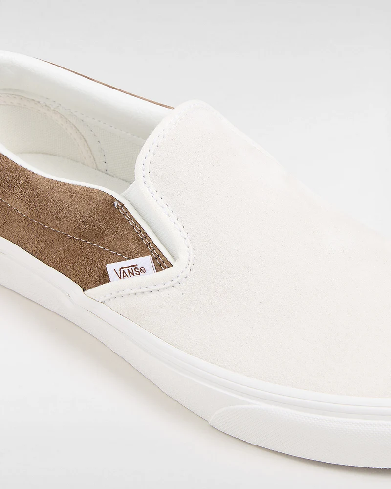 VANS Klassische Unisex-Slip-On-Sneaker aus Schweinswildleder – Kaffeelikör