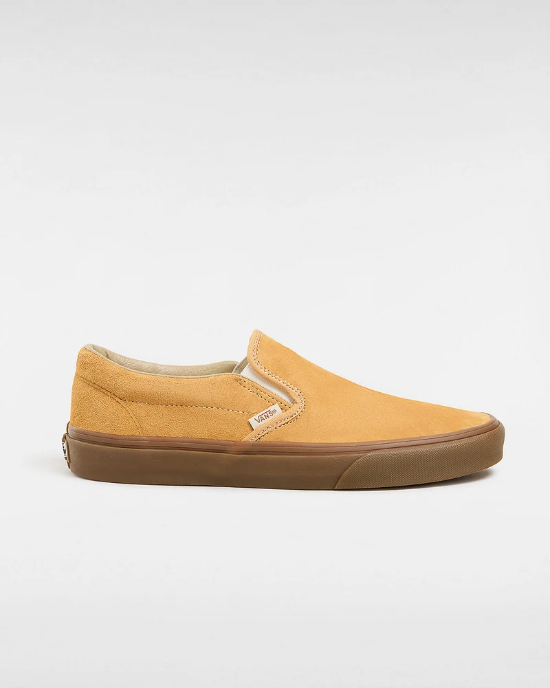 VANS Klassische Unisex-Slip-On-Sneaker aus Schweinswildleder – Antilopenbraun