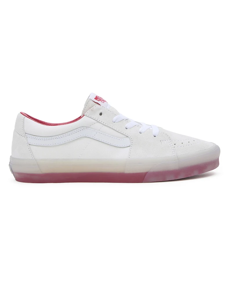 VANS Unisex-Sneaker Sk8-Low Translucent Sidewall – Weiß/Rot