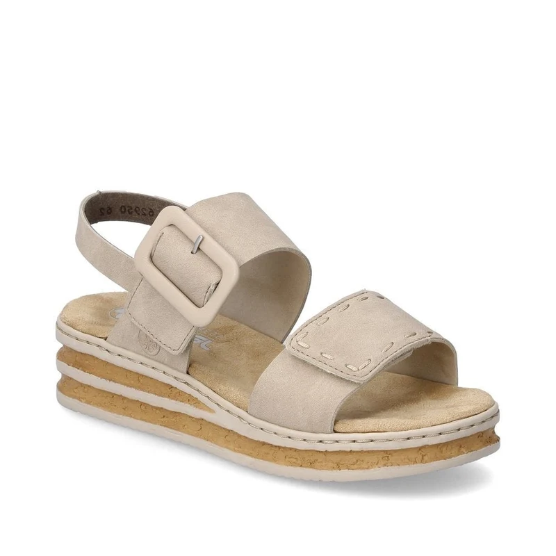 Rieker Modische Keilsandalette für Damen – Beige