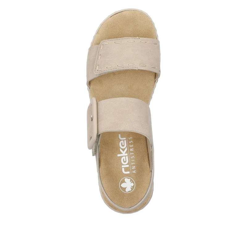 Rieker Modische Keilsandalette für Damen – Beige