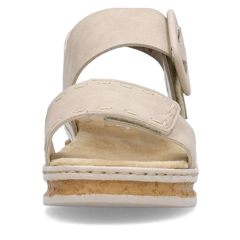 Rieker Modische Keilsandalette für Damen – Beige